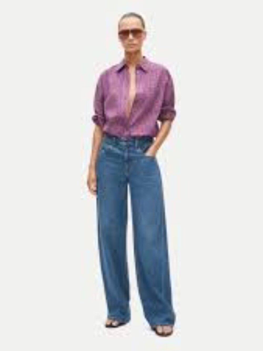 J. Crew Etienne Oversized Shirt, Dobby Stripe, Sz XSM, NWT - Picture 3 of 12